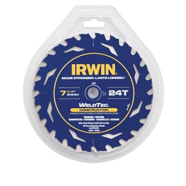 IRWIN Tools Marathon WeldTec Corded Circular Saw Blade, 7 1/4-inch, 24T (14035)