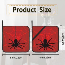 Spider Web Pot Holder Set of 2,Heat Resistant Potholders Oven Hot Pads for Kitchen Cooking Baking BBQ