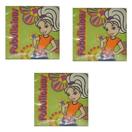 Polly Pocket Birthday Party Supplies Bundle Pack includes 48 Napkins