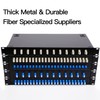 24 Duplex 48 Port LC-OM3 Multimode Fiber Enclosure Rack Mount