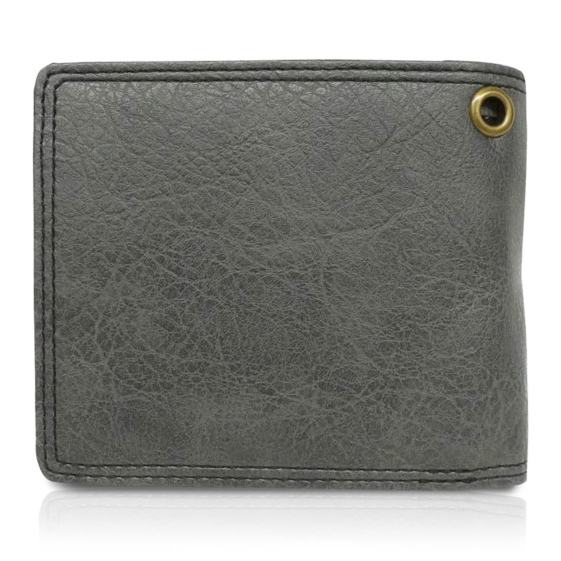 Edwin Bifold Wallet, Metal Plate, Grain Leather, Leatherette Leather, Money