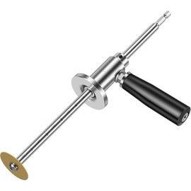 PVC Pipe Inside Cutter with Diamond Grit Wheel – Adjustable 7" Depth, Fits 1.5"–8" Pipes, 1/4" Hex Shank for Drills & Impact Drivers