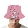 Strawberry Milk Cow Men's Women's Bucket Hat Summer Vacation Travel