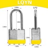 Padlocks with Same Key, LQYN 2 Pcs Laminated Keyed Padlock