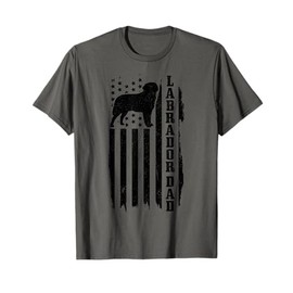 Lab Dad Vintage American Flag Patriotic Labrador T-Shirt for Men