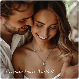 Twine&Co. Infinity Moissanite Necklace for Women - Sparkling Alternative to Diamond Necklace - Elegant Pendant Design - Ideal for Women's Collection - Ideal Gift for Her