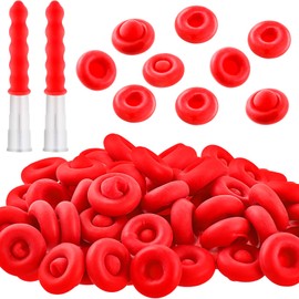 Zonon 10 Pieces Caulk Cap Caulk Saver Finishing Tool Tube Covers Tube Caps for Sealing and Preserving, Red
