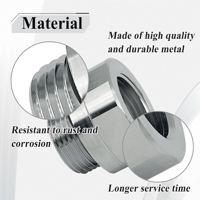 A-211 27mm-2.0 Thread Size Oil Drain Valve Adapter, Silver