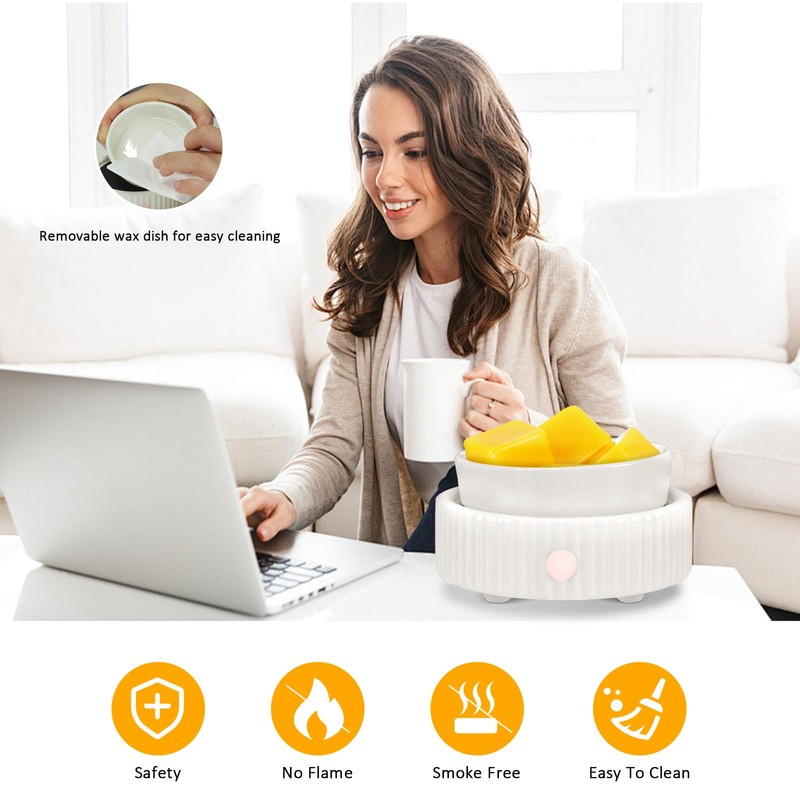 Wax Melt Warmer with 4 Timer & PTC Heating- Ceramic