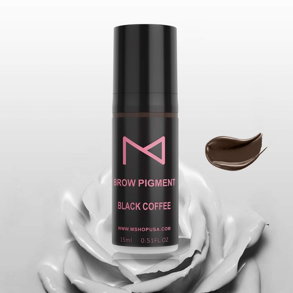 M Brow Semi Cream Pigment By Mellie Microblading - For Eyebrows/Brows Manual & Machine Use - Medical Grade - No Mixing - For Professionals Only -15ml (ALMOND)