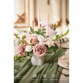 Ling's Moment 14Ft Sage Green Chiffon Like Table Runner with Silver Sparkle Light Green Sheer Table Runner for Wedding Rustic Boho Wedding Party Bridal Shower Decorations Birthday Campsite Green