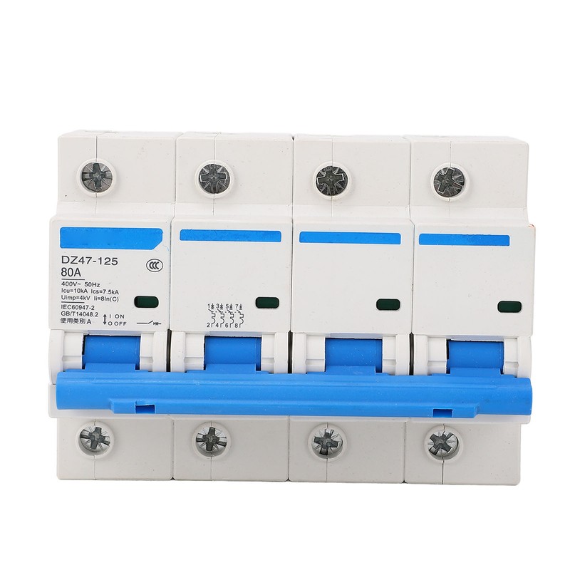Rail Mount Circuit Breaker 4 Pole 400V 80A Versatile Safety