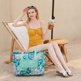Travistar Bolsa de Playa para Mujer, Bolsa de Natación XXL, Bolsas de Viaje, Impermeable y Resistente a la Arena Bolso Tote