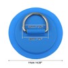 X AUTOHAUX 4pcs 11cm Blue D Ring Patch PVC Stainless