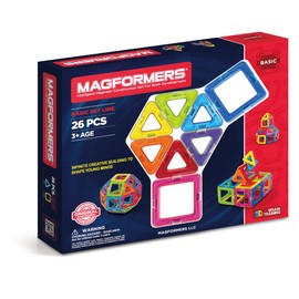 Magformers Basic Set 26 Piece Magnetic Building Toy, 3-100 years