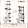 Cozivolife Over The Toilet Storage with 2 Baskets,4-Tier Bamboo Over