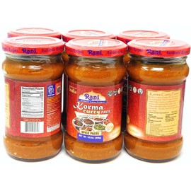 Rani Korma Curry Cooking Spice Paste 10o.5z (300g) Glass Jar, Pack of 5+1 FREE ~ No Colors | All Natural | NON-GMO | Vegan | Gluten Free | Indian Origin