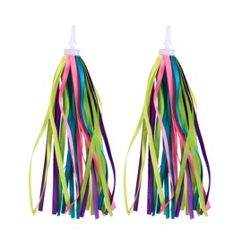 VORCOOL One Pair of Childrens Bike Handlebar Streamers Bicycle Grips Tassels Ribbons Baby Carrier Accessories (Colorful)