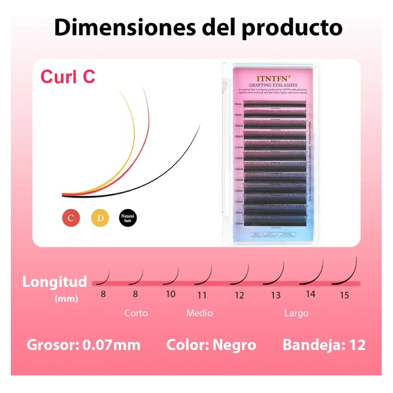 Pestañas Postizas Itntfn 5d Forma U Naturales Y Voluminosas