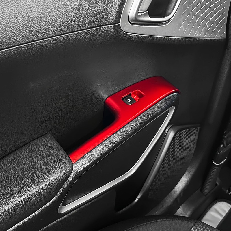JUIVEEL Car Window Switch Panel Cover,Side Door Glass Lock Control
