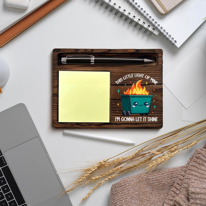 Funny Office Dumpster Fire Sticky Note Holder Dumpster Fire Gifts