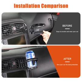 Car Air Vent Cup Holder Compatible with Chevy Corvette C6 2005-2013, Car Cup Holder Expander Adapter, Dashboard Cup Holder Beverage Holder Accessories