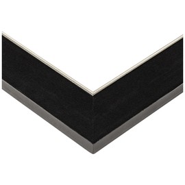 ArtToFrames 16x20 Inch Black Picture Frame, This 2.06 Inch Custom Poster Frame is Onyx Linen Antique Gold - Comes with Economy Acrylic and Corrugated Backing (WOMUN-BS2-16x20)