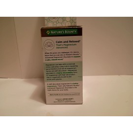 3 suplementos minerales avanzados de glicinato de magnesio Nature's Bounty 90 cada uno 27/08