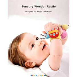 Bloobloomax Baby Rattles Toys for 0-12 Month, Infant Girl Boy Toys for Babies 3-6 Months, Newborn Hand & Foot Toys for 0 to 9 Months, Baby Shower Gift