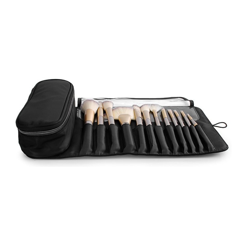 Hsthe Sea Foldable Makeup Brush Bag Travel Cosmetic Case for