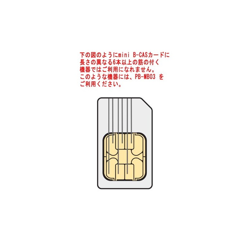 mini B-CAS 変換アダプター 《B-CAS to mini B-CAS Bタイプ》