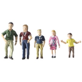 Woodland Scenics SP4452 1.5-Inch Scene Setters Figurine, Family, 5-Pack