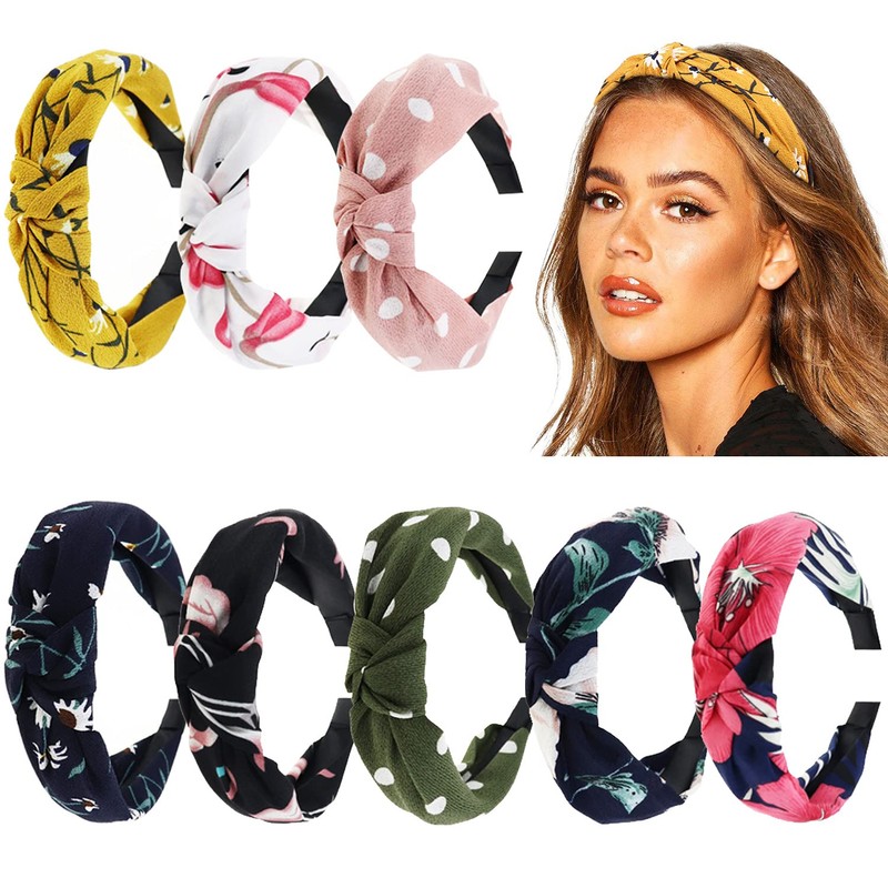 DRESHOW DRESHOW 8 Pack Boho Vintage Headbands for Women Girls