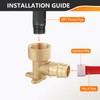 2-Pack HeSun PEX-A Fitting, 1/2" Female NPT Thread x 3/4"