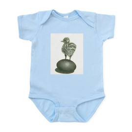 CafePress Emu Chick with an Attitude Infant Bodysuit Cute Infant Bodysuit Baby Romper Sky Blue