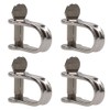 5mm Stainless Steel Strip Dee Shackle 4 Pack