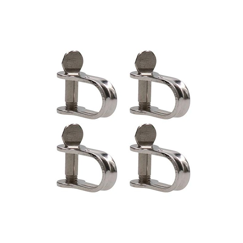 5mm Stainless Steel Strip Dee Shackle 4 Pack