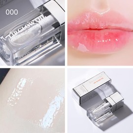 Hydrating Lip Glow Oil, Moisturizing Lip Gloss, Plumping Lip Oil, Non-Sticky Long Lasting Lip Oil Gloss, Transparent Lip Oil Tinted, Reduce lip lines (Transparent(#000))