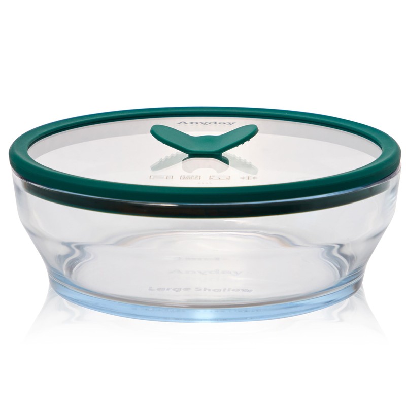 Anyday 7-Cup Glass Microwave Steamer for Vegetables – BPA-Free Glass