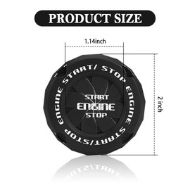 carleef Car Push Start Button Cover,Fashionable Push to Start Button Cover for Car Decorations & Button Protections,Universal Interior Car Accessories Ignition Start Stop Button Cover (Black)