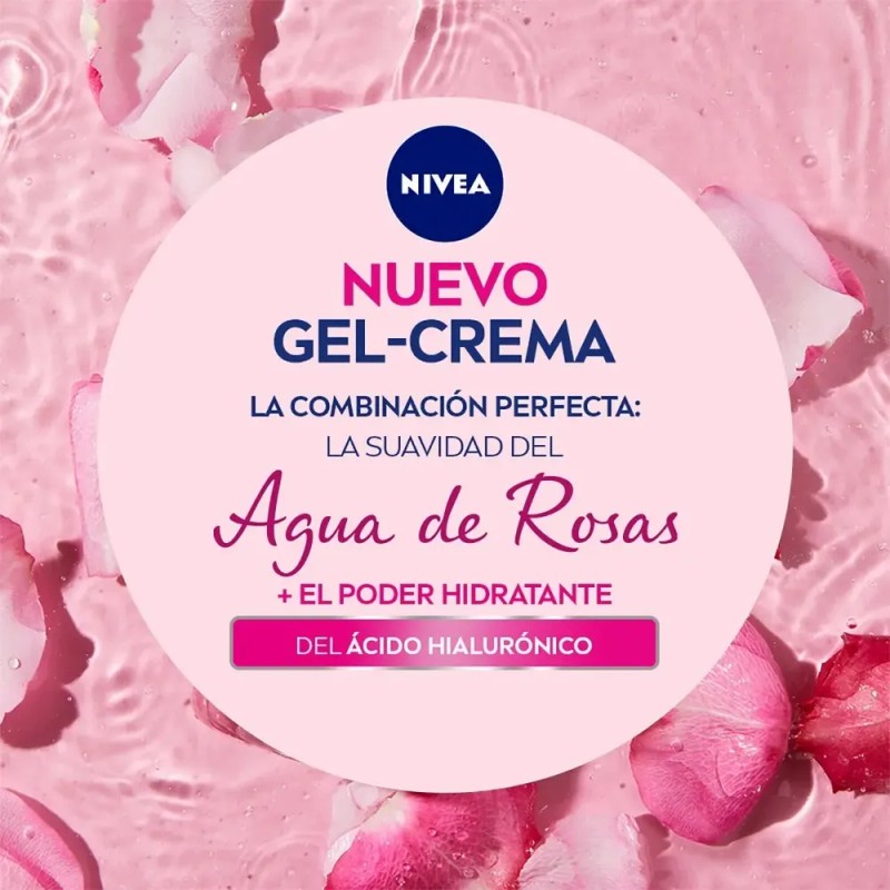 Nivea Gel-Crema Facial Agua de Rosas + Ácido Hialurónico 50