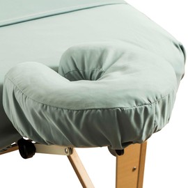 Deluxe Flannel Face Cradle Covers by NRG - 100% Brushed Cotton Face Rest Covers - Protect Your Massage Table Face Cradle - Adds Warmth and Comfort - 13" x 13" x 6" - 200 Thread Count - Color Sage