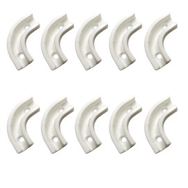 YZMSZ Bend Supports 90 Degree Elbow Conduit Flow Bend Clip White for 3/8 inch RO Tubing Plastic Polymer PEX Pipe Clamps (pack of 10)