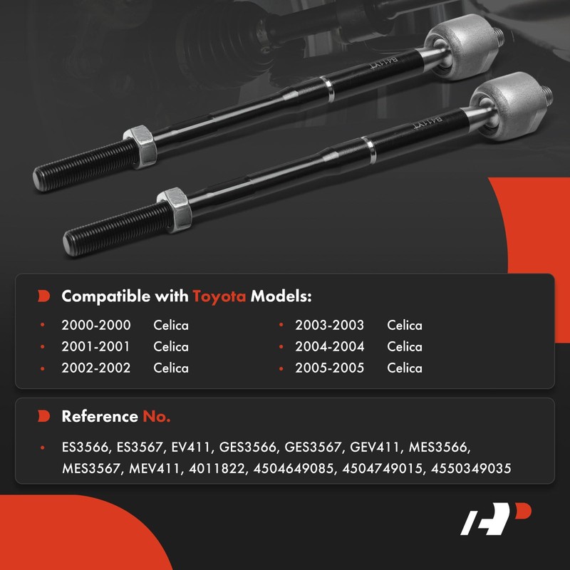 A-Premium Set of 4, Front Inner & Outer Tie Rod