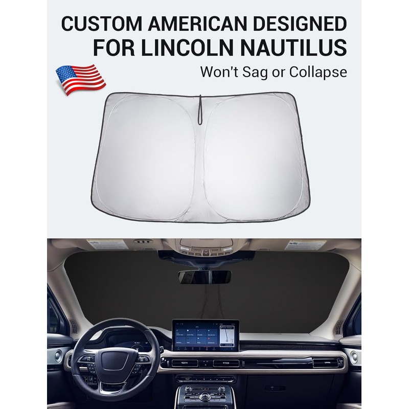 Proadsy 2026 Upgrade Front Windshield Sun Shade Foldable Sunshade Protector