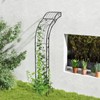 Happygrill Garden Arch Trellis, 2 Sides 8.2FT Metal Archway Pergola