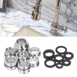 Metal Faucet Adaptor Kitchen 7pieces Faucet Adapter, Tap Aerator Connector With Gaskets Tap Aerator Male, Water Hose Adapter Kitchen Tap Aerator Adapter For Kitchen Sink Water Saving Aerator Appliance