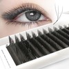 Brown YY Eyelash Extensions 0.07mm Thickness Premade lash Fans C/D/LU