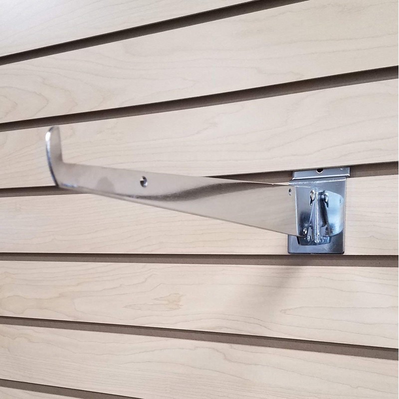 Adjustable Angle Slatwall Shelf Bracket - 8", 10", 12" &