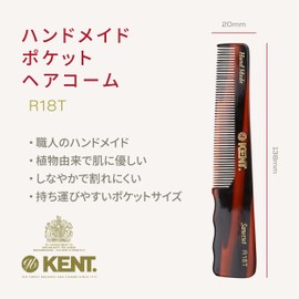 G.B.KENT Handmade Pocket Hair Comb Natural Origin British Royal Warrant R18T
